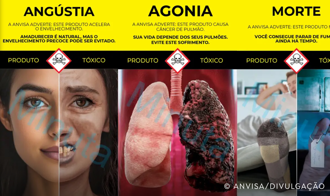 Anvisa apresenta novas imagens contra fumo em embalagens de cigarros