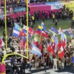 Final do futebol americano vira festa multicultural pró-imigrantes