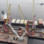 Porto provisório chega a Itacoatiara para garantir transporte de cargas durante vazante do rio Amazonas