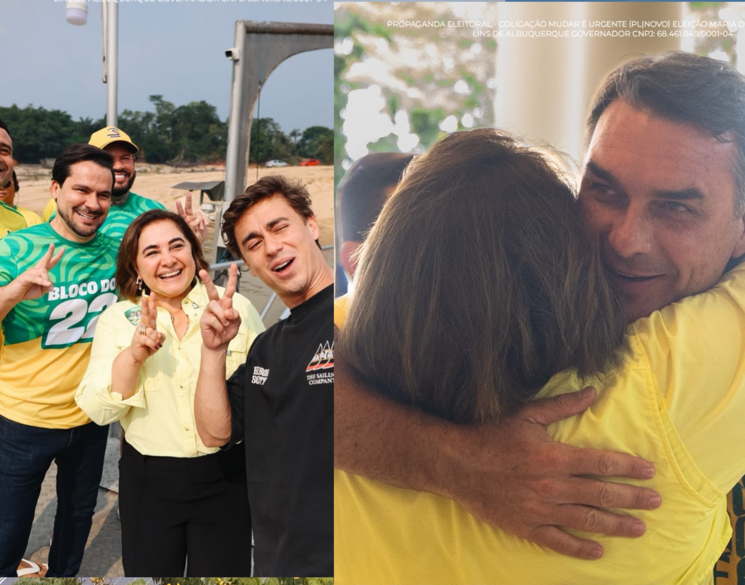 Flávio Bolsonaro e Nikolas Ferreira desembarcam em Manaus para Bloquinho 22